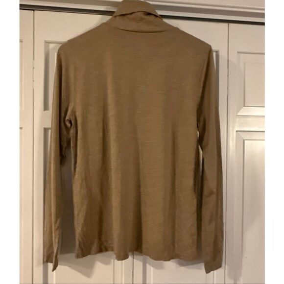 J.Crew heathered tan tissue turtleneck size large - Picture 7 of 11